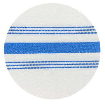 Show details for NAPKIN 18X22 WHITE W/ROYAL BLUE STRIPES BISTRO - 100% POLYESTER Picture of NAPKIN 18X22 WHITE W/ROYAL BLUE STRIPES BISTRO - 100% POLYESTER